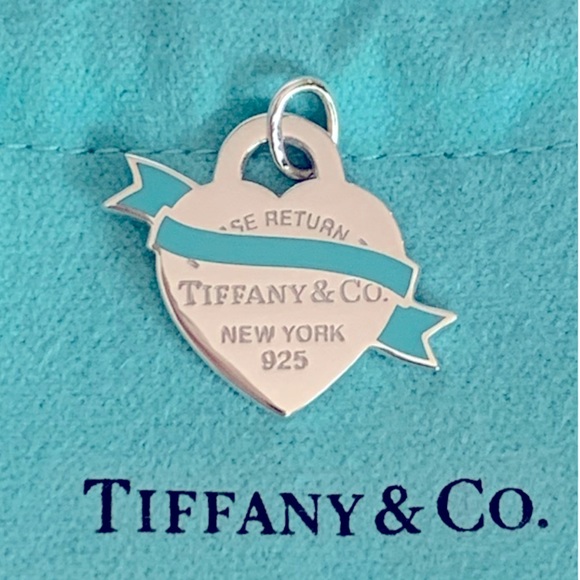 Tiffany & Co. Jewelry - Tiffany & Co. Return to Tiffany banner heart charm-NEW in original box w/ pouch